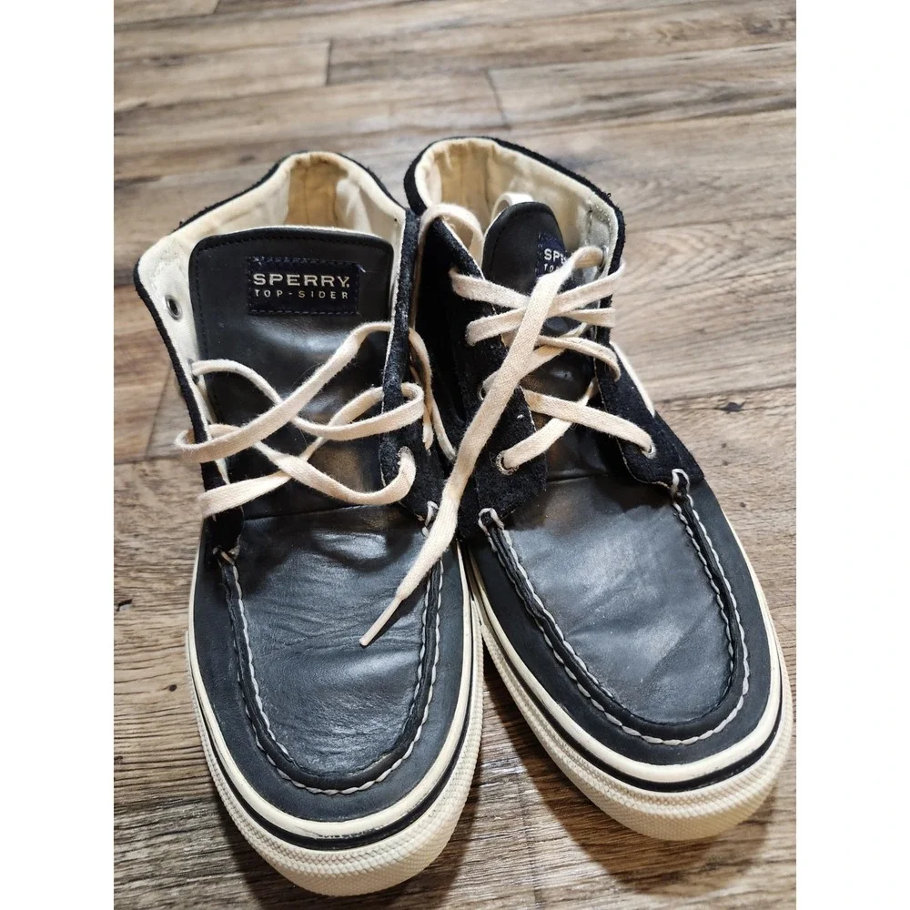 Sperry Top Sider Bahama Chukka Mens Boat Shoes Size 10 Blue Leather Suede Casual